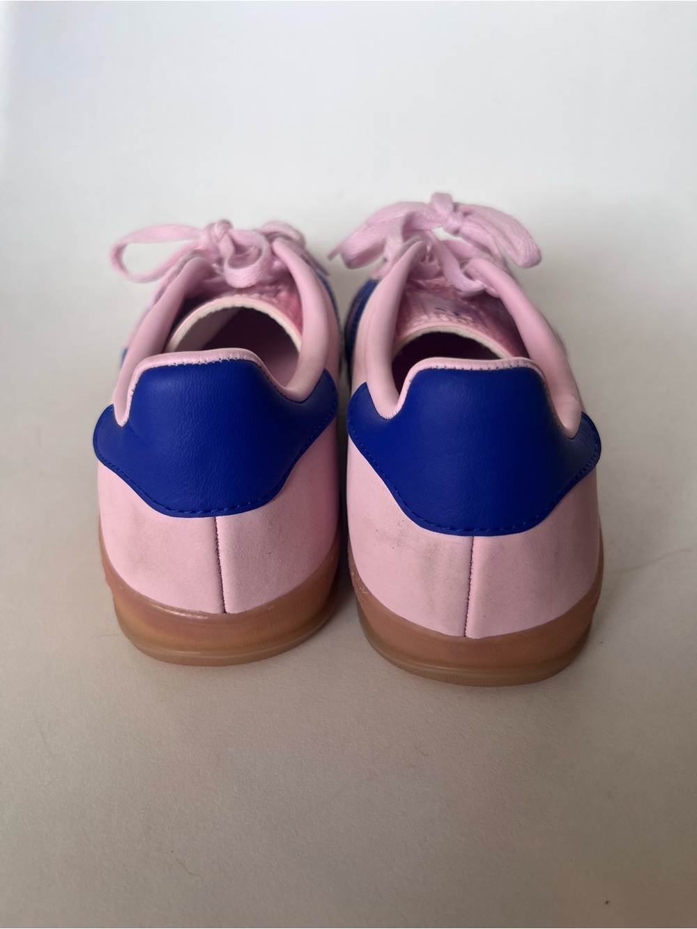 Adidas Originals Gazelle Indoor Sneaker Clear Pink Lucid Blue Size 6 - Picture 3 of 11